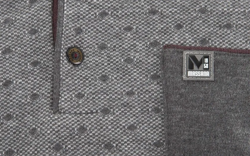 Massana Homewear Piżama męska rozm. 2XL szara kropki Massana Clearance