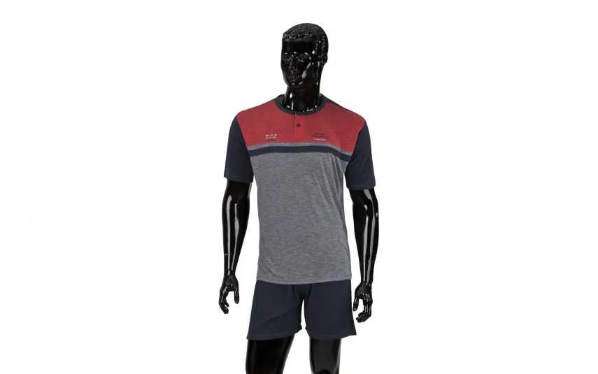 Massana Homewear Piżama męska rozm. XL szaro-czerw. Massana Discount