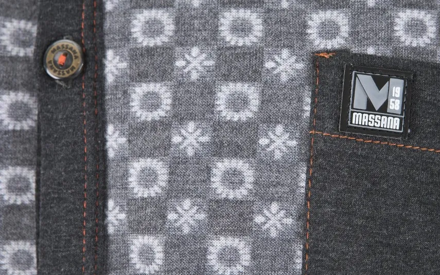 Massana Homewear Piżama męska rozm. XL zapinana wzór Massana Clearance
