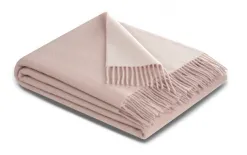Biederlack Pled bawełniano-kaszmirowy 130x170 cm Rose Ecru 797544 Discount