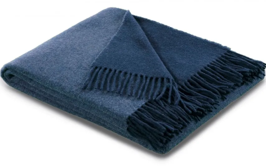 Biederlack Pled koc 130x170 cm Mystic Times Jeans Marine Outlet