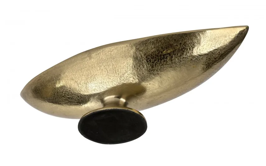 Ewax Półmisek dekoracyjny duży 51 cm biało-złoty metalowy Sale