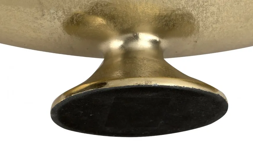 Ewax Półmisek dekoracyjny mały 41 cm biało-złoty metalowy Clearance