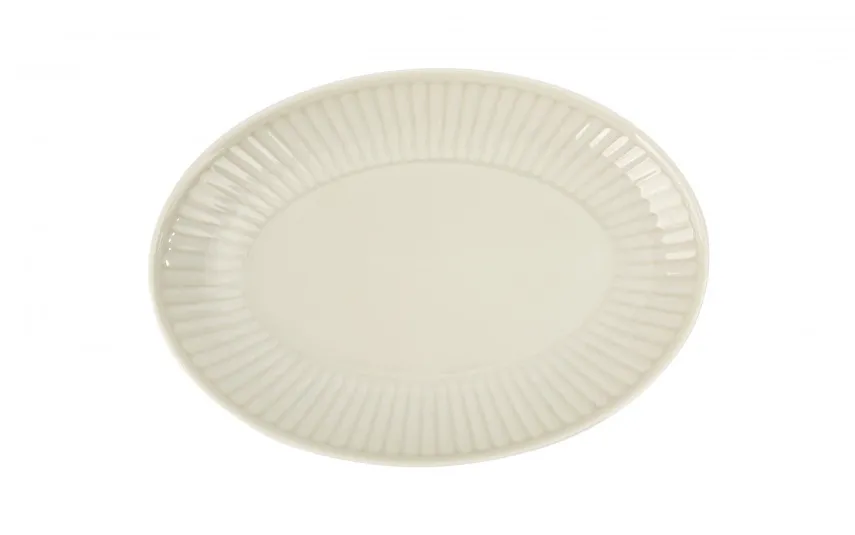 Cmielow Półmisek owalny 24 cm mały Dalia Kremowa Best