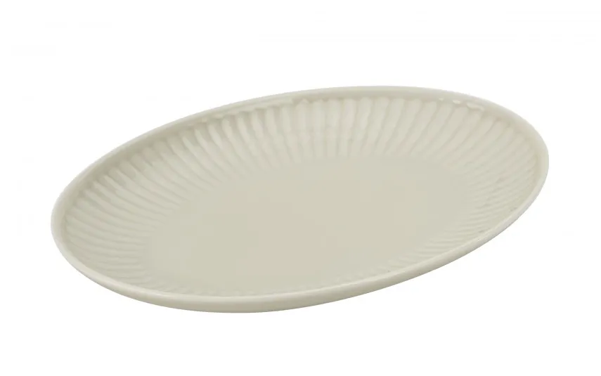 Cmielow Półmisek owalny 24 cm mały Dalia Kremowa Best