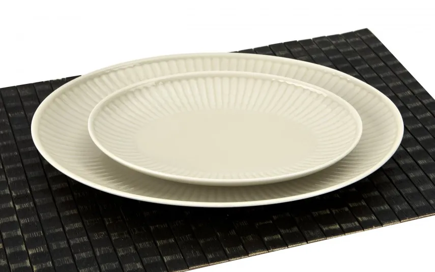 Cmielow Półmisek owalny 24 cm mały Dalia Kremowa Best
