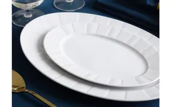 Cmielow Półmisek owalny 33 cm Oktawa biała 0001 Fashion