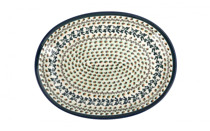 Boleslawiec Półmisek owalny 29x22 cm Bolesławiec Dekor 1165A Best