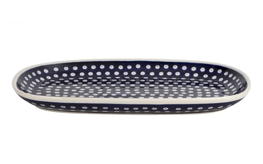Boleslawiec Półmisek owalny 37,2x23,5 cm Bolesławiec Dekor 42 Outlet