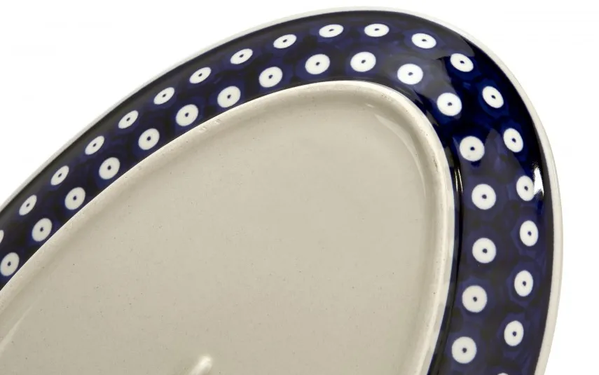 Boleslawiec Pómisek owalny 36x20,5 cm Bolesławiec Dekor 42 Fashion