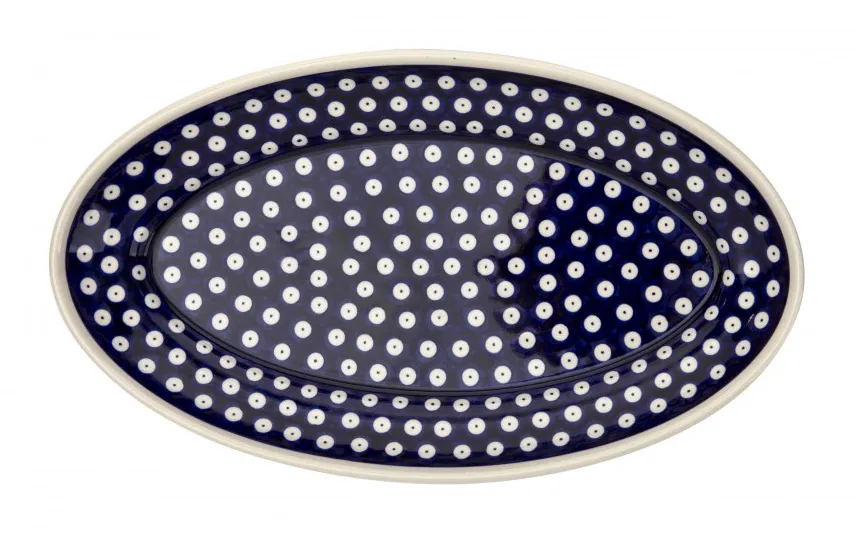 Boleslawiec Pómisek owalny 36x20,5 cm Bolesławiec Dekor 42 Fashion