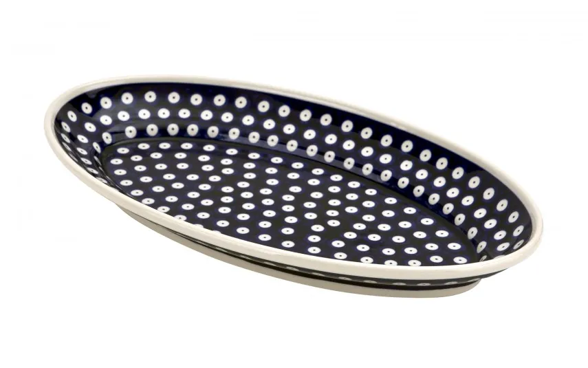 Boleslawiec Pómisek owalny 36x20,5 cm Bolesławiec Dekor 42 Fashion