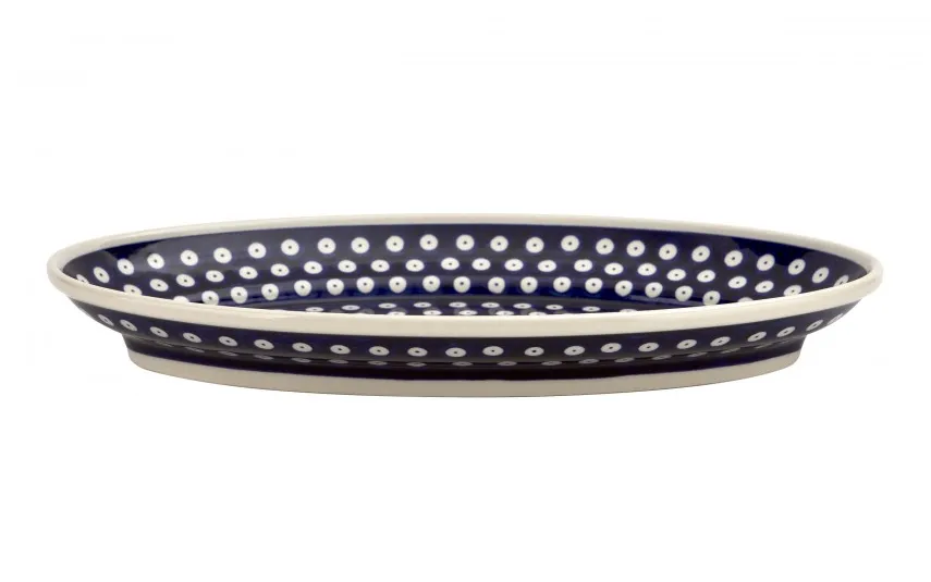 Boleslawiec Pómisek owalny 36x20,5 cm Bolesławiec Dekor 42 Fashion