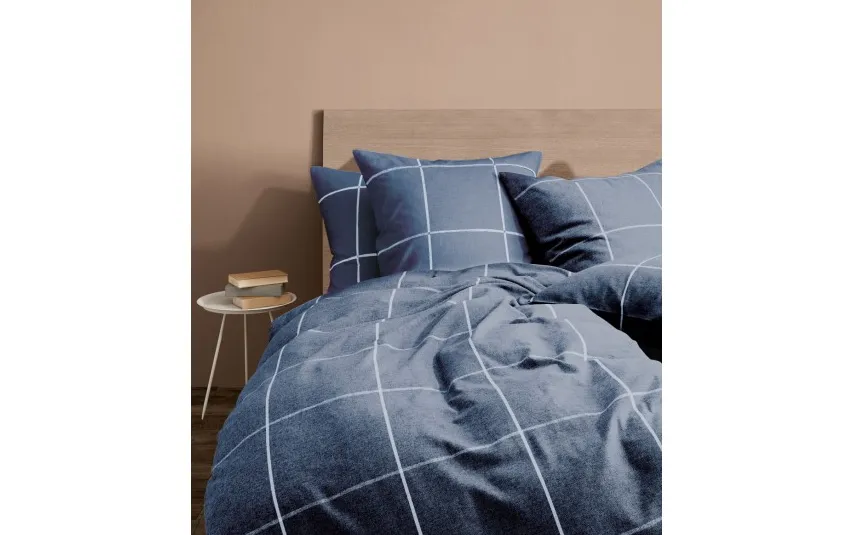Fleuresse Pościel flanelowa 200x220 cm Lech Indigo 604311 Outlet