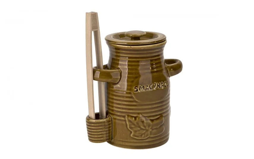 Chomik Pojemnik ceramiczny 1,5 L na ogórki ze szczypcami Smacznego New