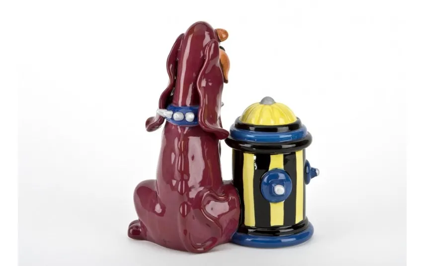 Witek Home Pojemnik ceramiczny Pies czerwony przy hydrancie Online