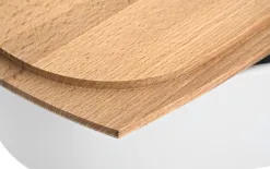 Practic Pojemnik na pieczywo z drewnianą pokrywą biały Discount