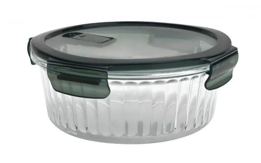 Dajar Pojemnik szklany 950 ml na żywność okrągły Rillet AMBITION Outlet