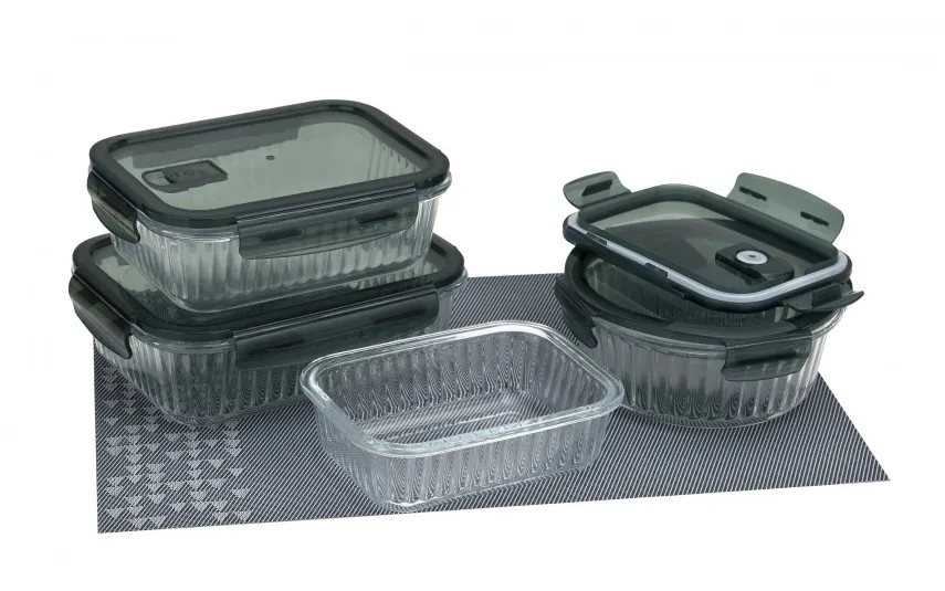 Dajar Pojemnik szklany 620 ml na żywność okrągły Rillet AMBITION Outlet