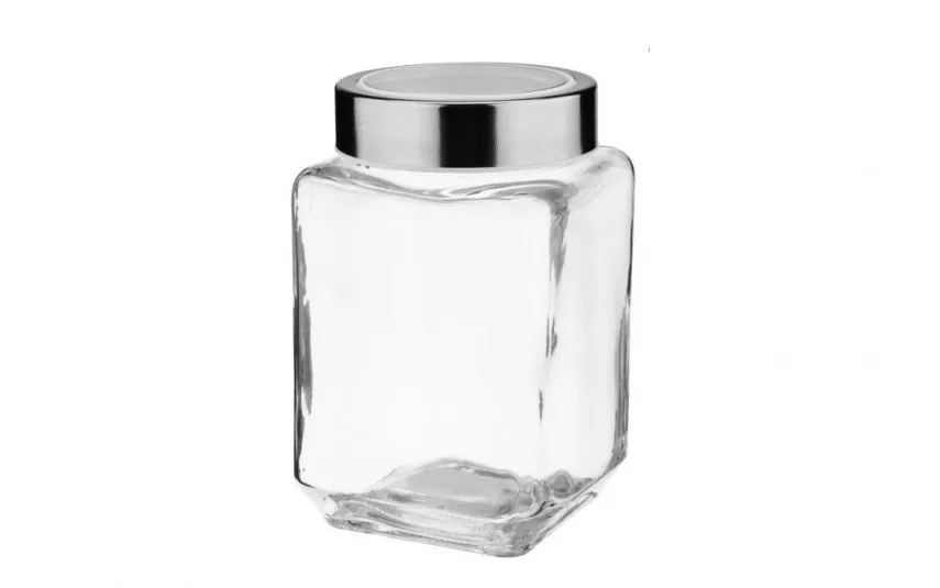 Galicja Pojemnik szklany 700 ml Rubi biały Fashion