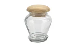 Chomik Pojemnik szklany 160 ml z drewnianą zatyczką Sale