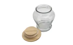 Chomik Pojemnik szklany 160 ml z drewnianą zatyczką Sale