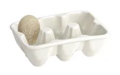 MPLCo Porcelanowy półmisek na jajka wytłoczka biała Outlet