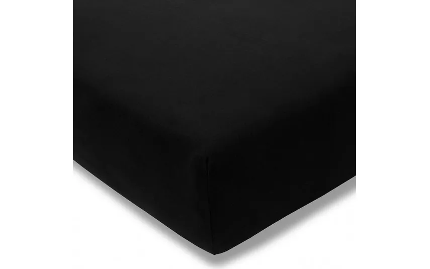 Estella Prześcieradło z gumką jersey 100x200 cm SCHWARZ feinjersey New