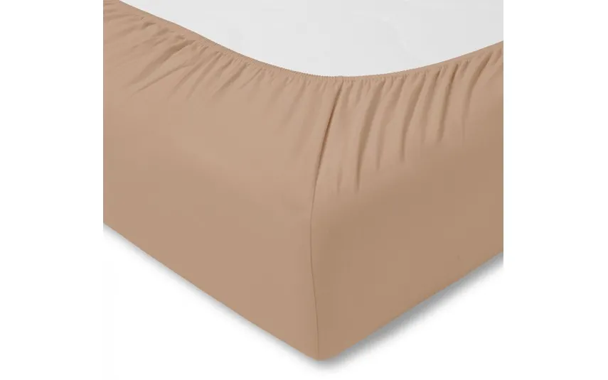 Estella Prześcieradło z gumką jersey 200x200 cm KARAMEL feinjersey Discount