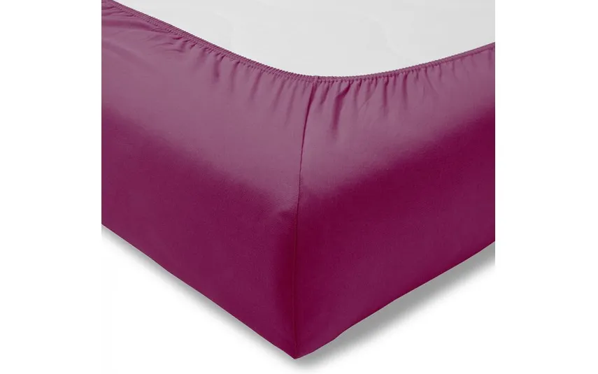 Estella Prześcieradło z gumką jersey 200x200 cm FUCHSIA feinjersey Discount