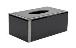Art-Pol Pudełko na chusteczki 25,5x14,5x10,5cm czarne Discount