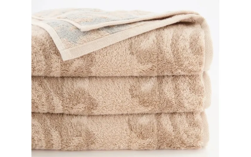Cawo Frottier Ręcznik bawełniany 50x100 cm Cashmere Jacquard Piasek Online