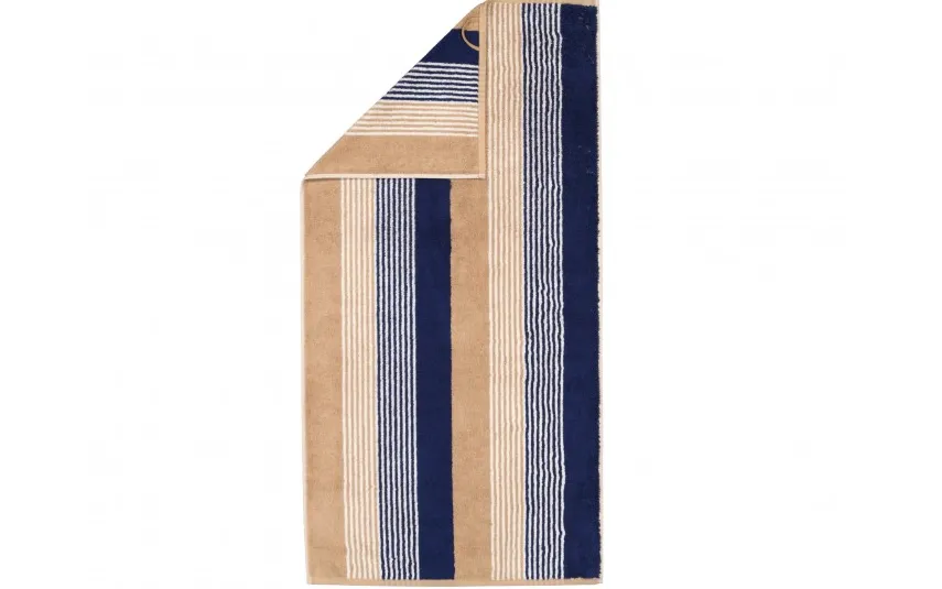 Cawo Frottier Ręcznik bawełniany 70x140 cm Coast Repeat 6214 Navy Natur 31 New