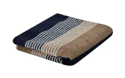 Cawo Frottier Ręcznik bawełniany 50x100 cm Coast Repeat 6214 Navy Natur 31 Online