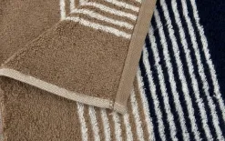 Cawo Frottier Ręcznik bawełniany 50x100 cm Coast Repeat 6214 Navy Natur 31 Online