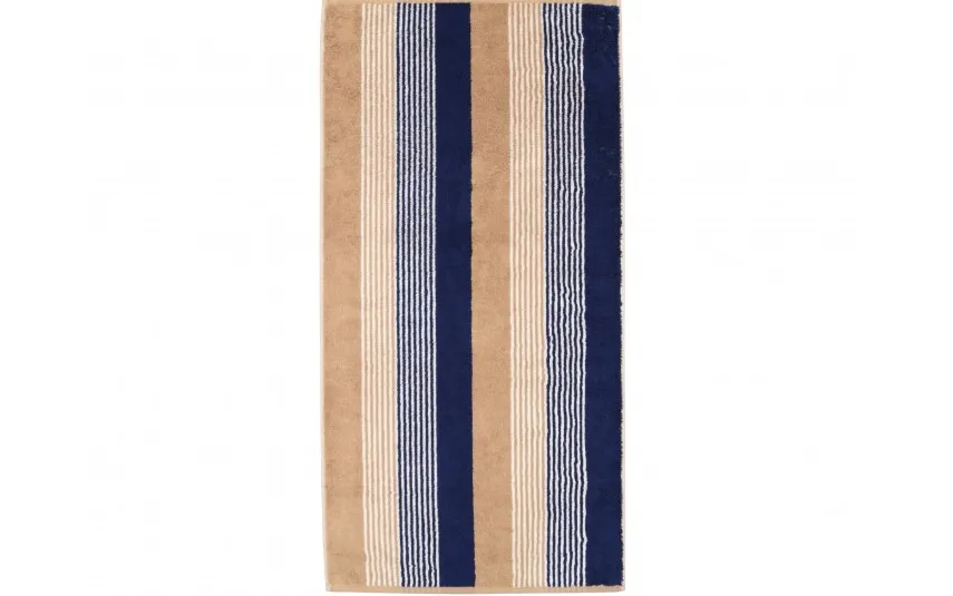 Cawo Frottier Ręcznik bawełniany 50x100 cm Coast Repeat 6214 Navy Natur 31 Online
