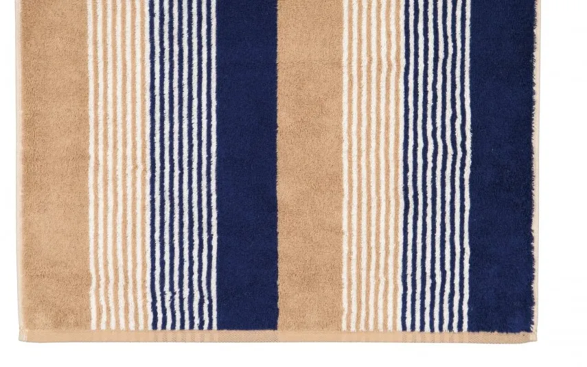 Cawo Frottier Ręcznik bawełniany 50x100 cm Coast Repeat 6214 Navy Natur 31 Online