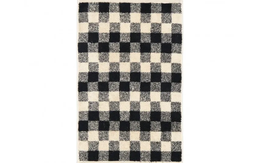 Cawo Frottier Ręcznik bawełniany 30x50 cm Natural Karo 6217-39 czarny Clearance