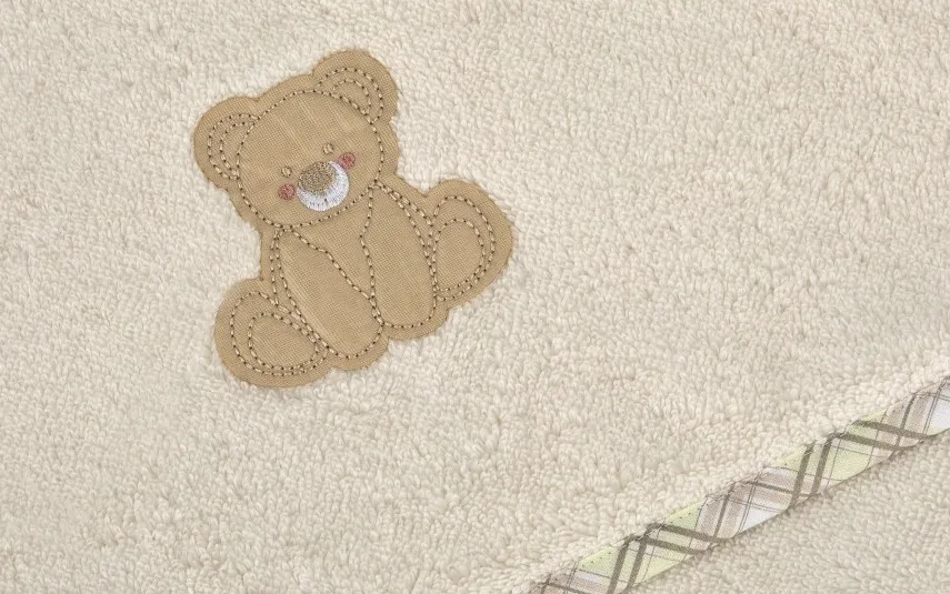 Vossen Ręcznik dziecięcy z kapturkiem 100x100 cm Teddy 103 Ecru Clearance