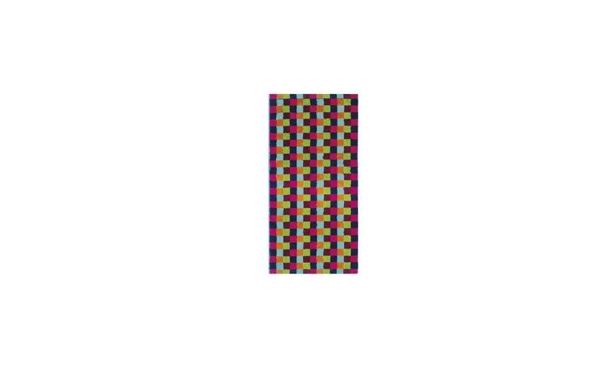 Cawo Frottier Ręcznik 70x140 cm LIFESTYLE Cube Multicolor Dunkel Hot