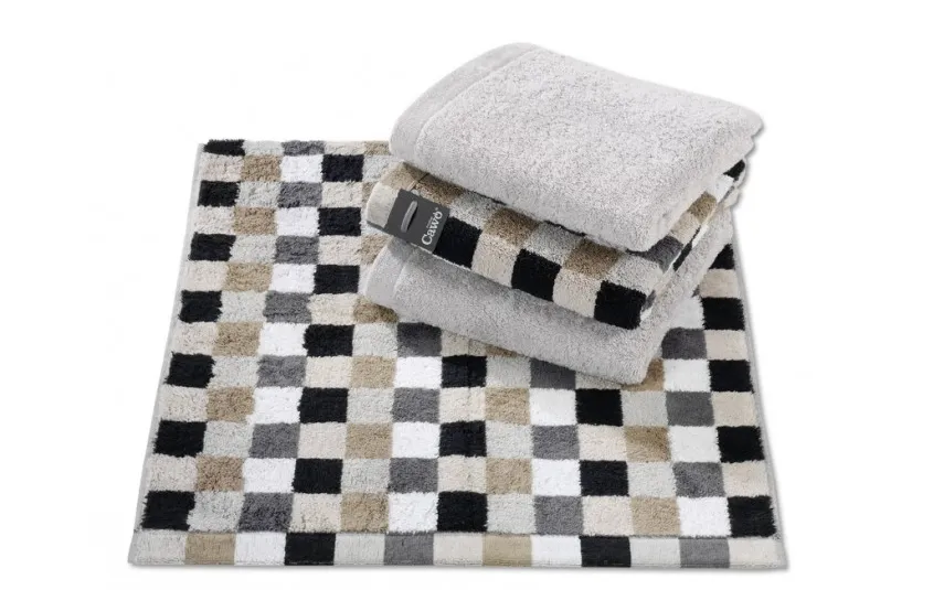 Cawo Frottier Ręcznik 50x100 cm LIFESTYLE Cube Kiesel Fashion
