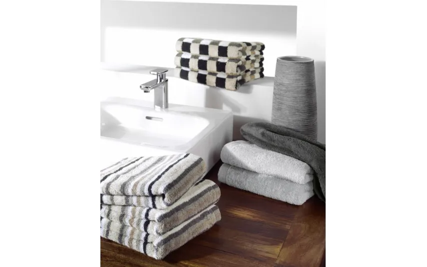 Cawo Frottier Ręcznik 50x100 cm LIFESTYLE Stripes Kiesel Discount