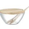 Ambition Salaterka 23 cm Natural z pokrywą i sztućcami Best