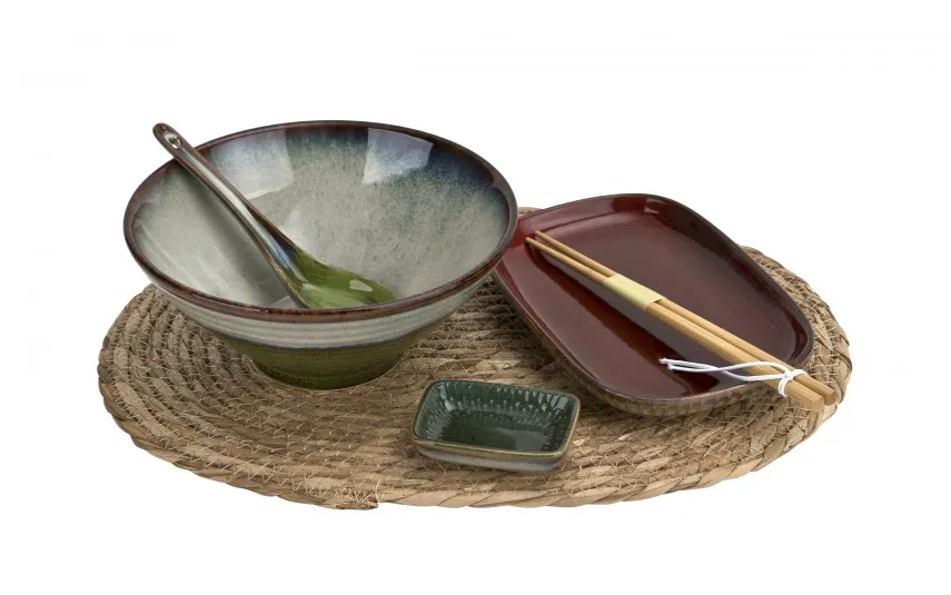MPLCo Salaterka 1L Ramen Ombres Turquoise + pałeczki Clearance