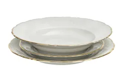 Chodziez Serwis obiadowy 12/40 + Waza Fryderyka Ivory Discount