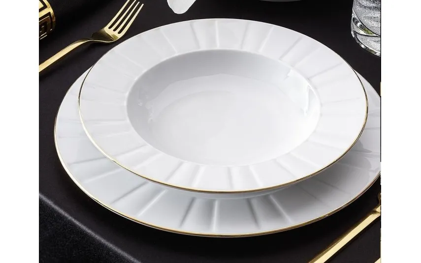 Cmielow Serwis obiadowy dla 6 osób Oktawa Złota 3610 Outlet