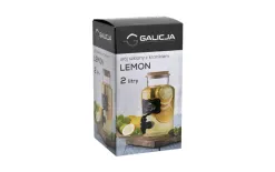 Galicja Słój szklany z kranem i korkową zatyczką 2L Lemon Online