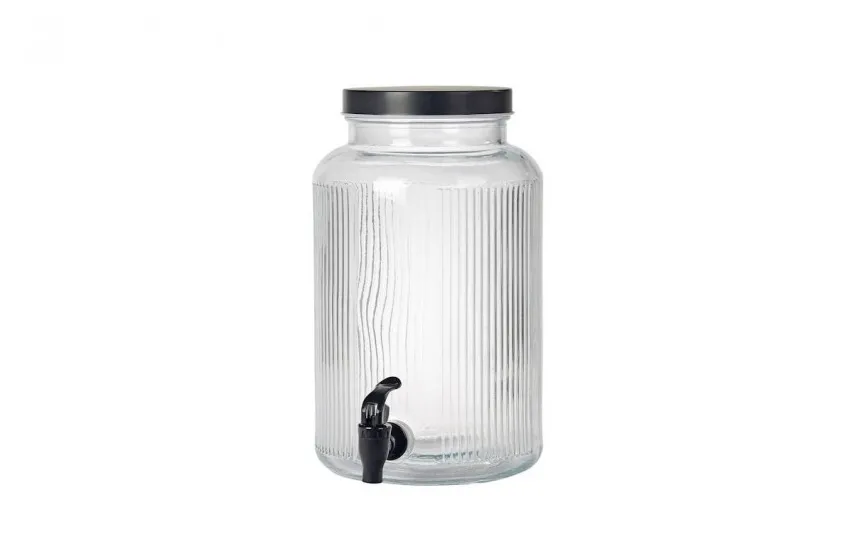 MPLCo Słoik z kranem 5 L Party czarny paski Discount
