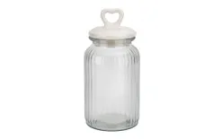 Tadar Słoik z pokrywką ceramiczną Serce 1,3 L okrągły Fashion