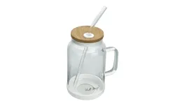 Vialli Design Słoik ze słomką 600 ml Fuori biały Clearance